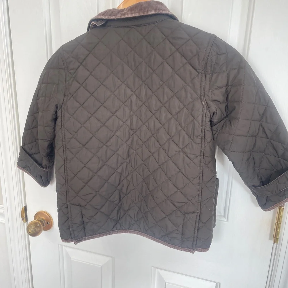 Polo Ralph Lauren Toddler 4-5T Brown Quilted Bomber Barn Zipper Jacket Coat - Picture 6 of 8